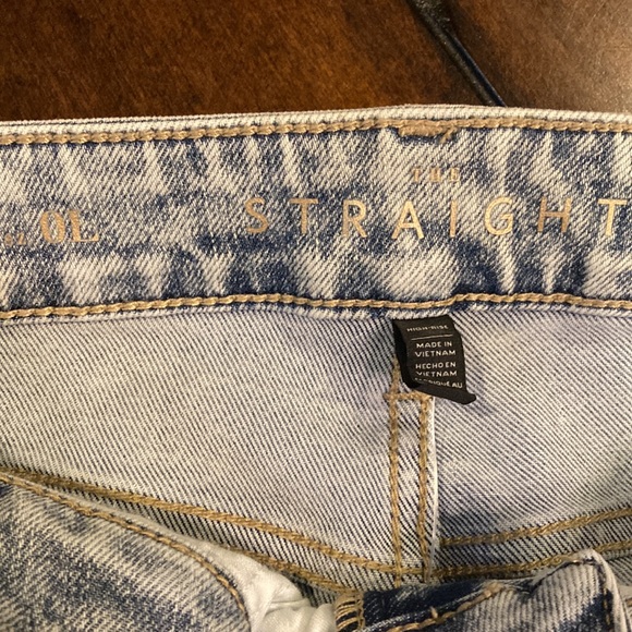 NWT Size 0 Long High Rise Sculpt Straight Leg - Acid Wash Look (ABBA) - Picture 8 of 12